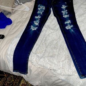 Ripped, Dark Blue Jeans, From American Eagle Eagle